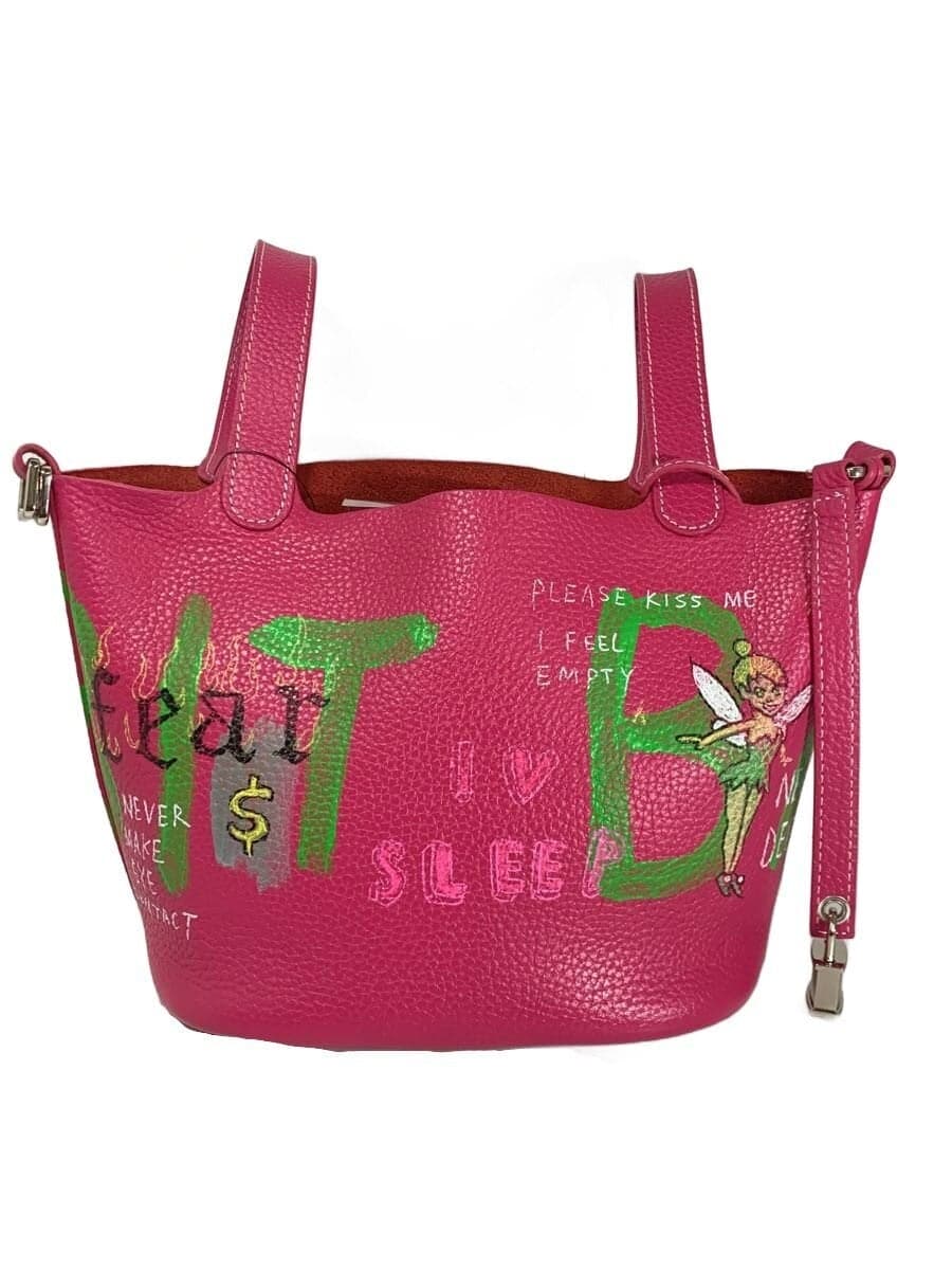 guernika Bag Cowhide PNK 01029VPS Cube Bag size S Vivid Pink Tinker Bell