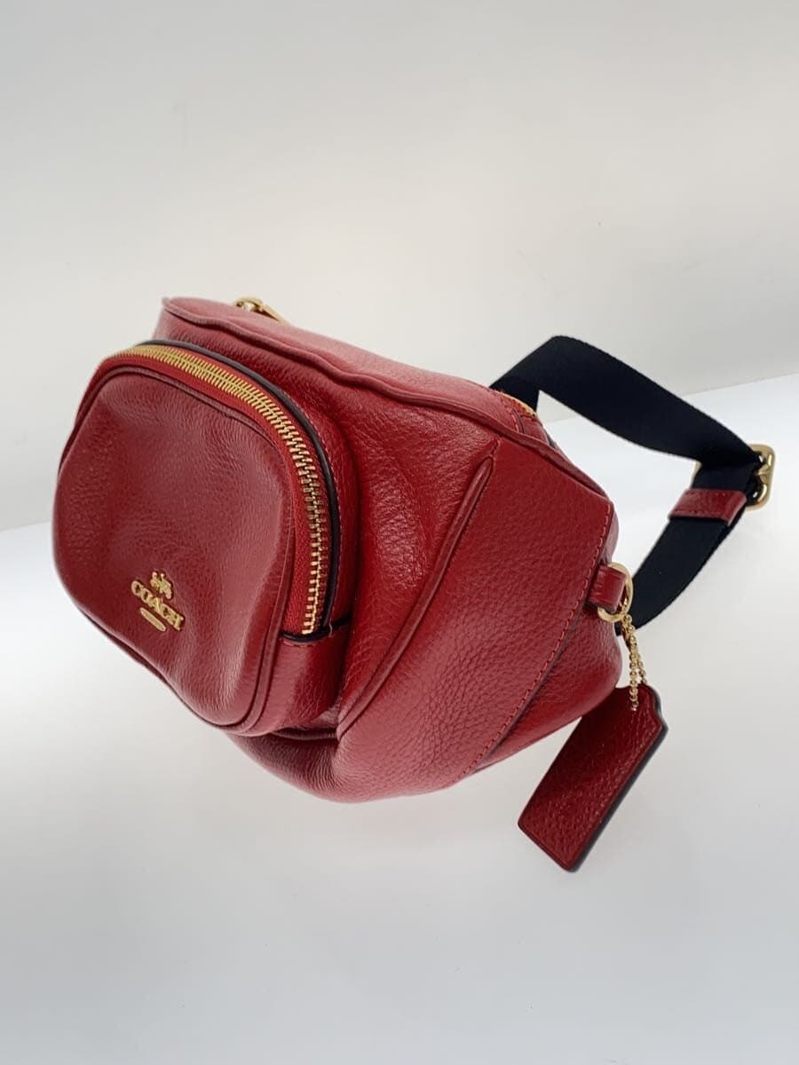 COACH Waist Bag Leather RED 6488 2