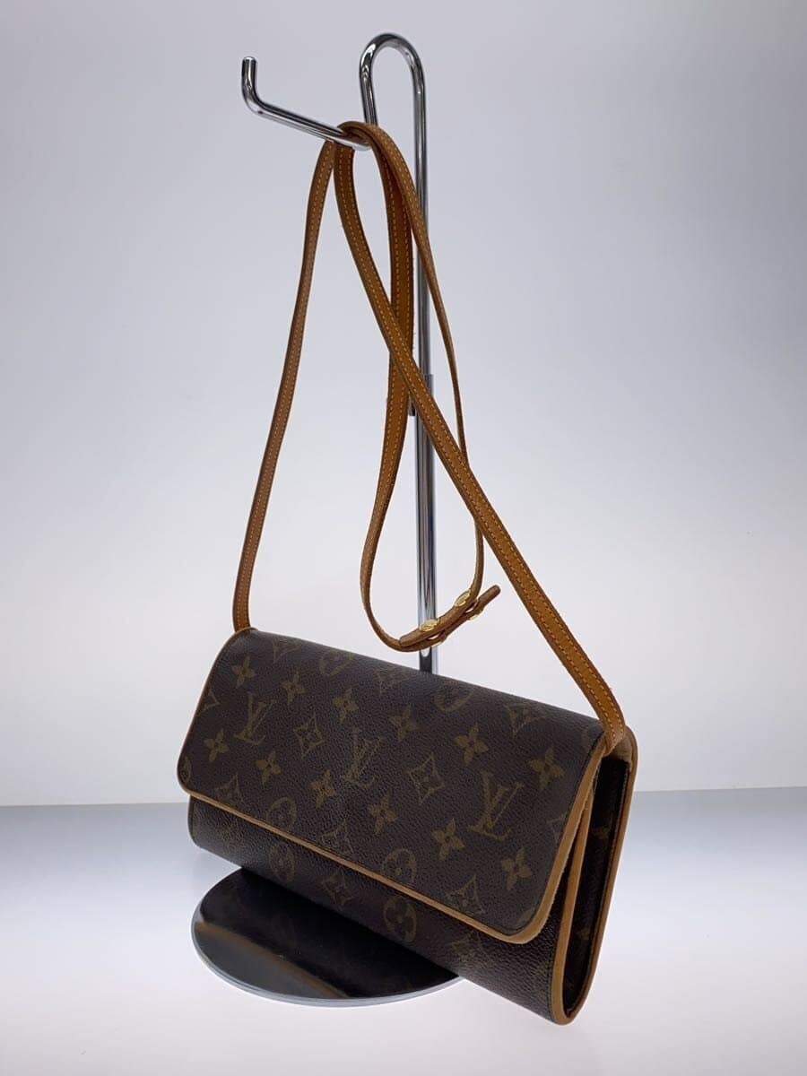 LOUIS VUITTON Pochette Twin GM_Monogram Canvas PVC BRW 2