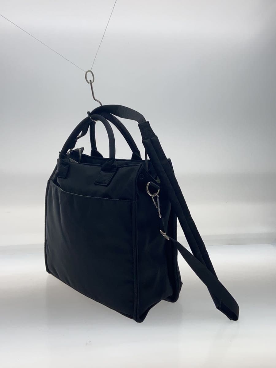 UNITED ARROWS green label relaxing Shoulder Bag Nylon Black Solid Color 2