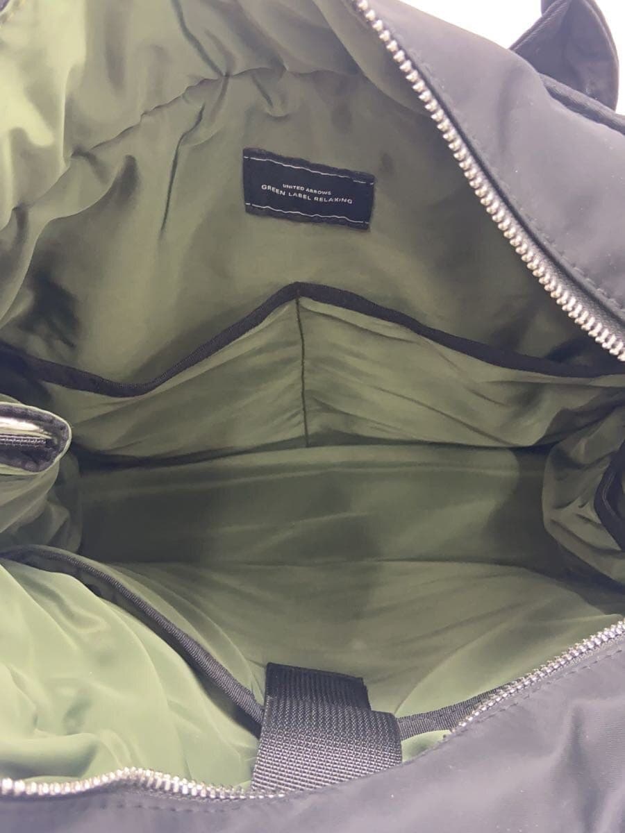 UNITED ARROWS green label relaxing Shoulder Bag Nylon Black Solid Color 6