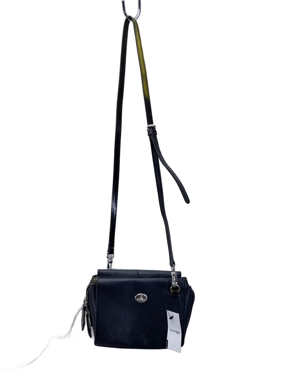 Vivienne Westwood NEW ADVAN Shoulder Bag Leather BLK