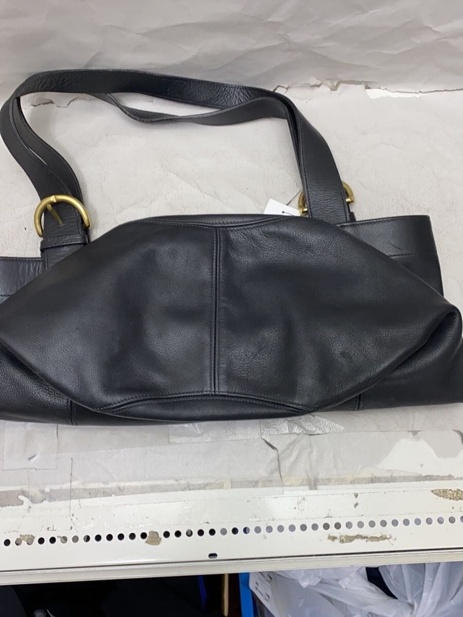 COACH Shoulder Bag Leather BLK 4