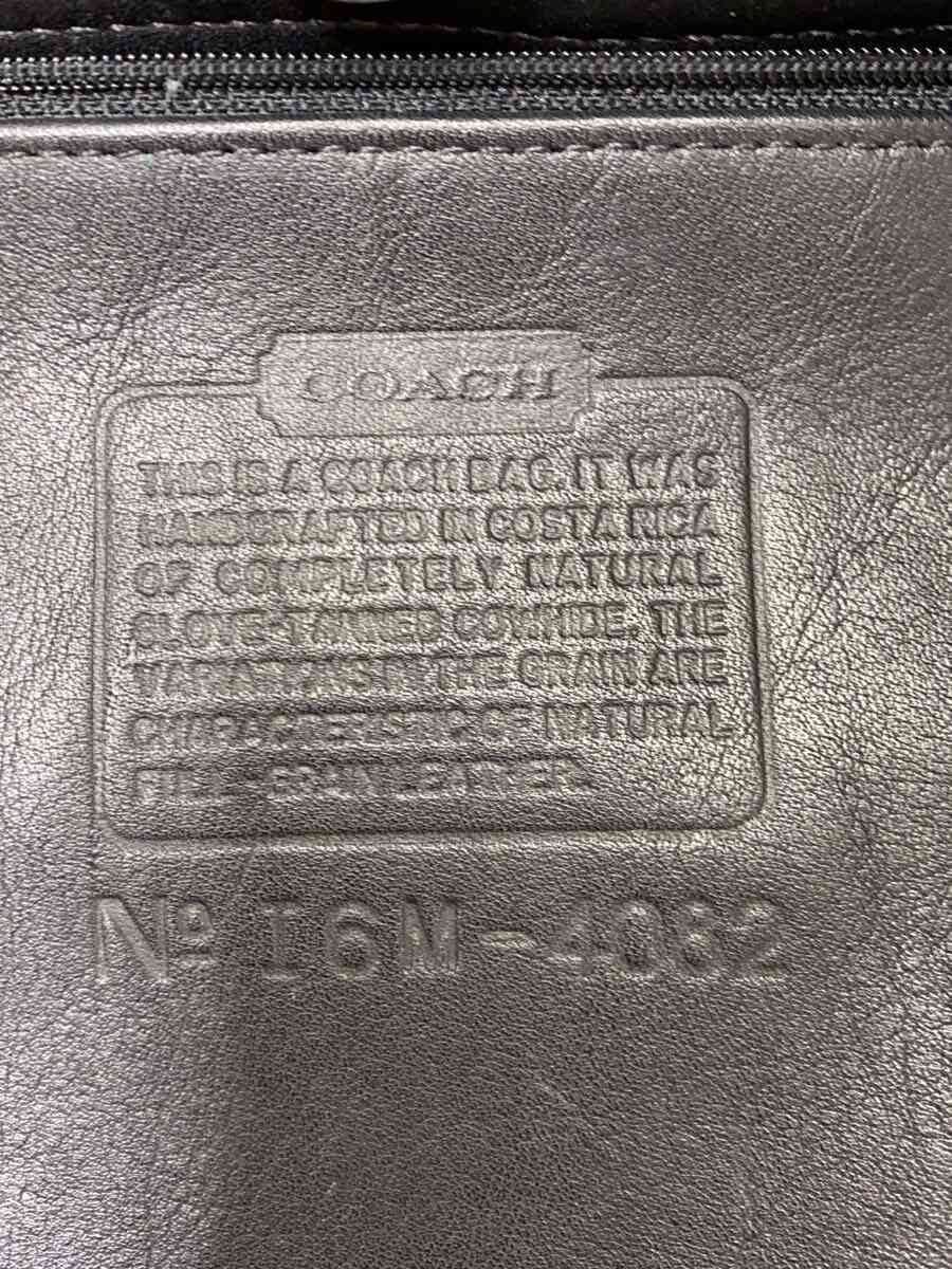 COACH Shoulder Bag Leather BLK 5