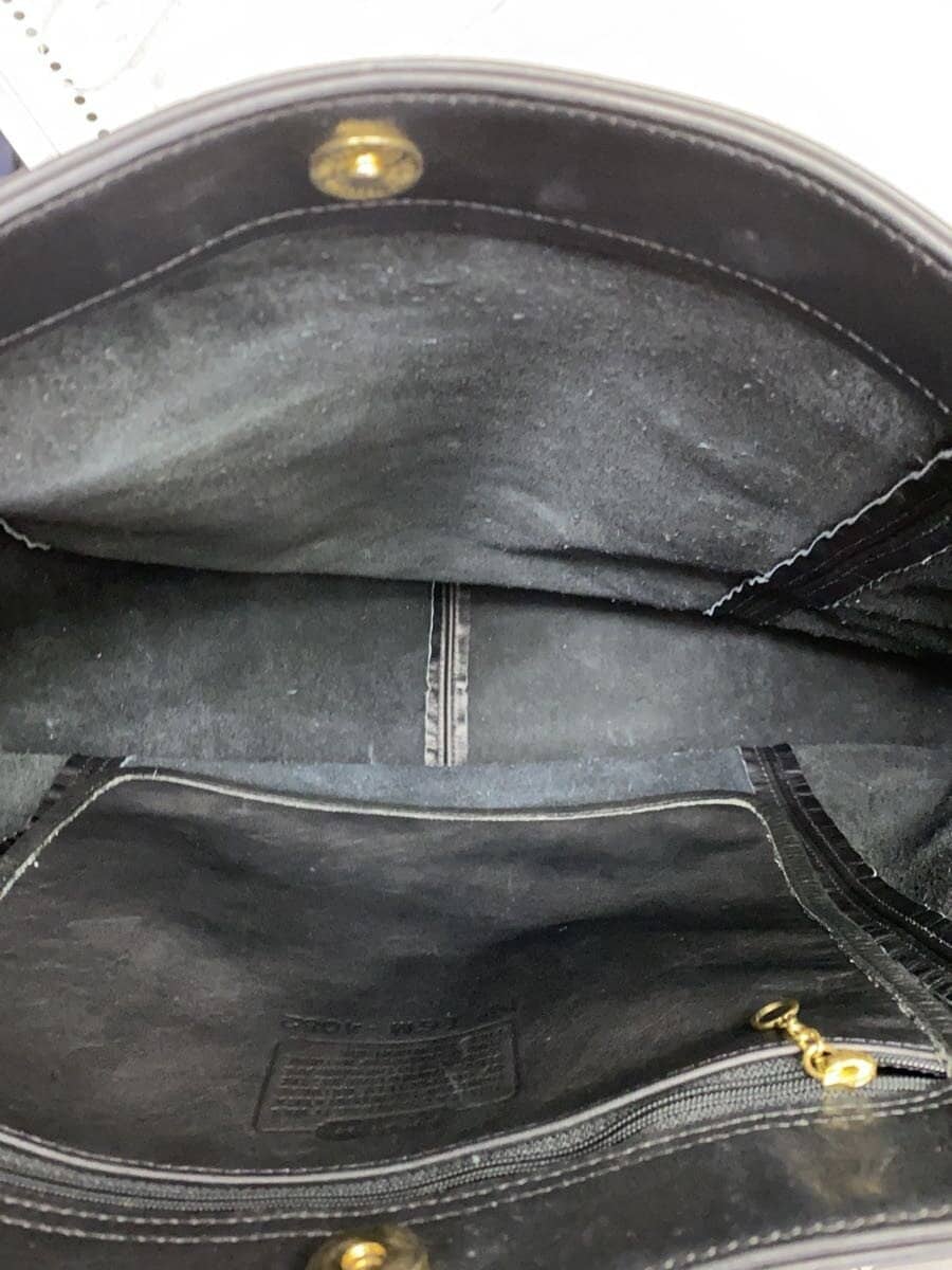 COACH Shoulder Bag Leather BLK 6