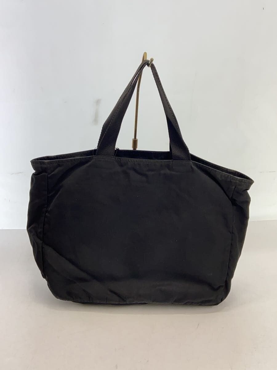 PRADA Triangle Logo Tote Bag Nylon BLK 3