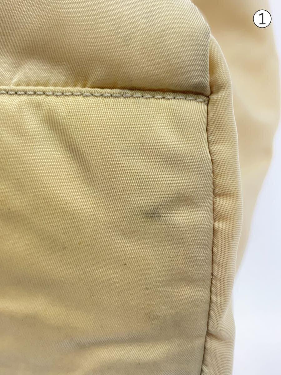 PRADA Triangle Logo Handbag Nylon BEG 7