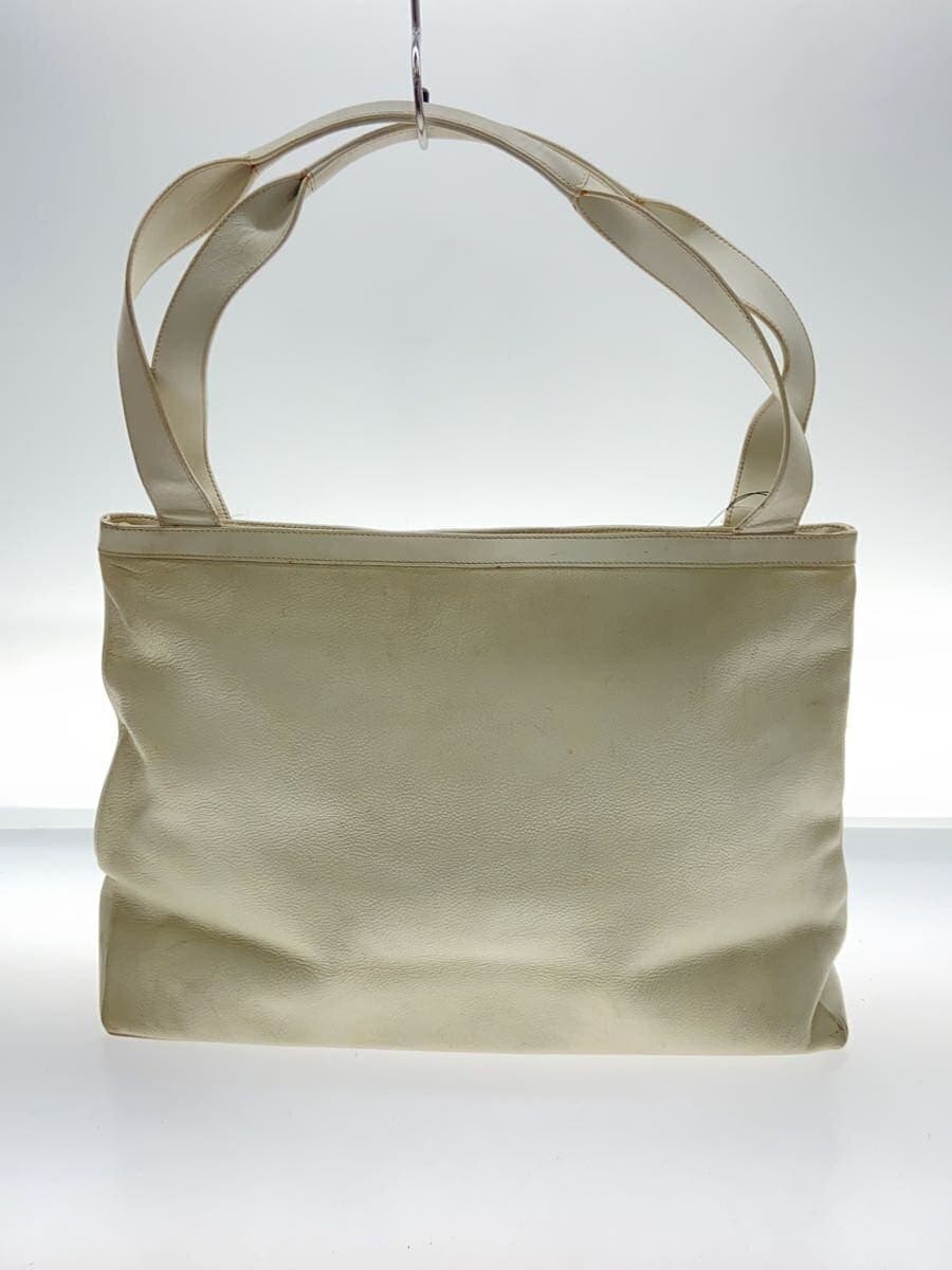 GUCCIOLD One Shoulder GG Logo Shoulder Bag Leather WHT 3