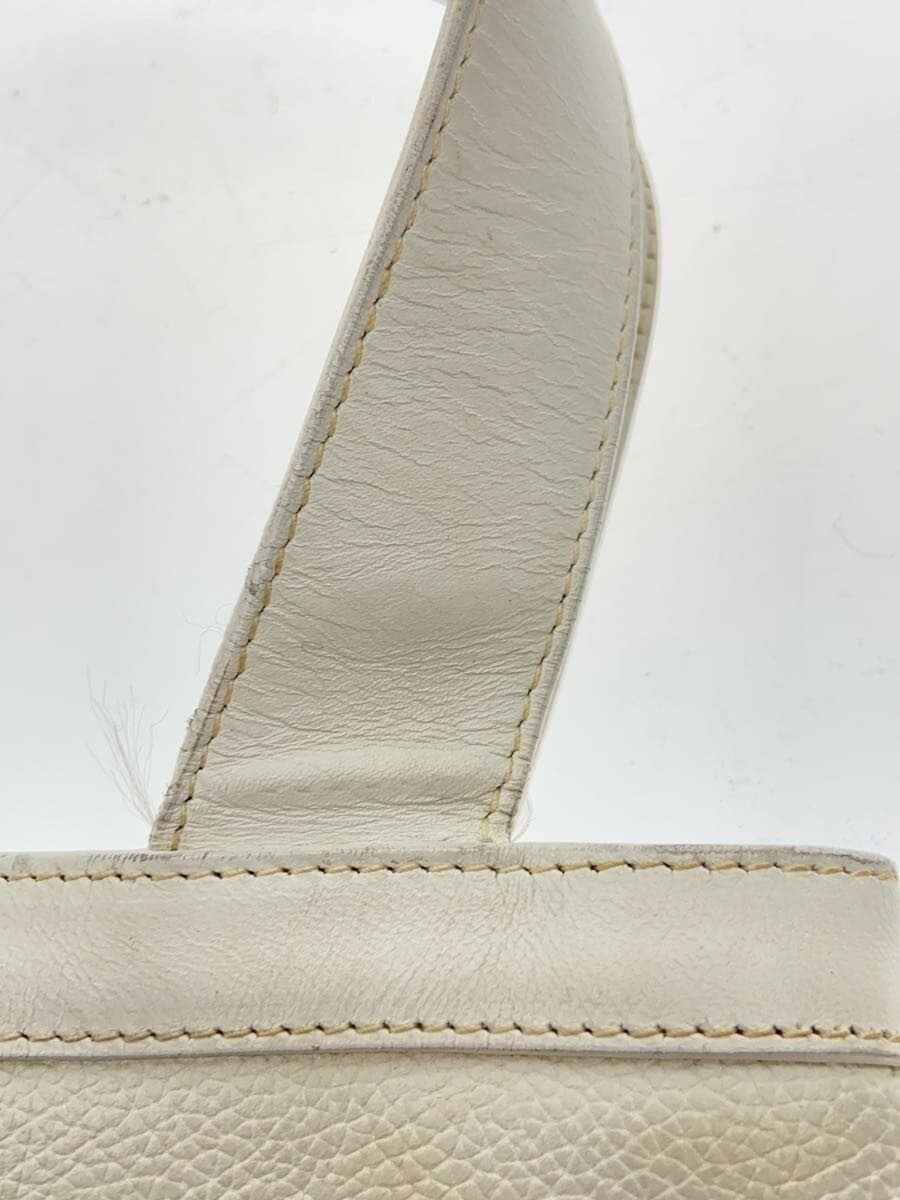 GUCCIOLD One Shoulder GG Logo Shoulder Bag Leather WHT 9