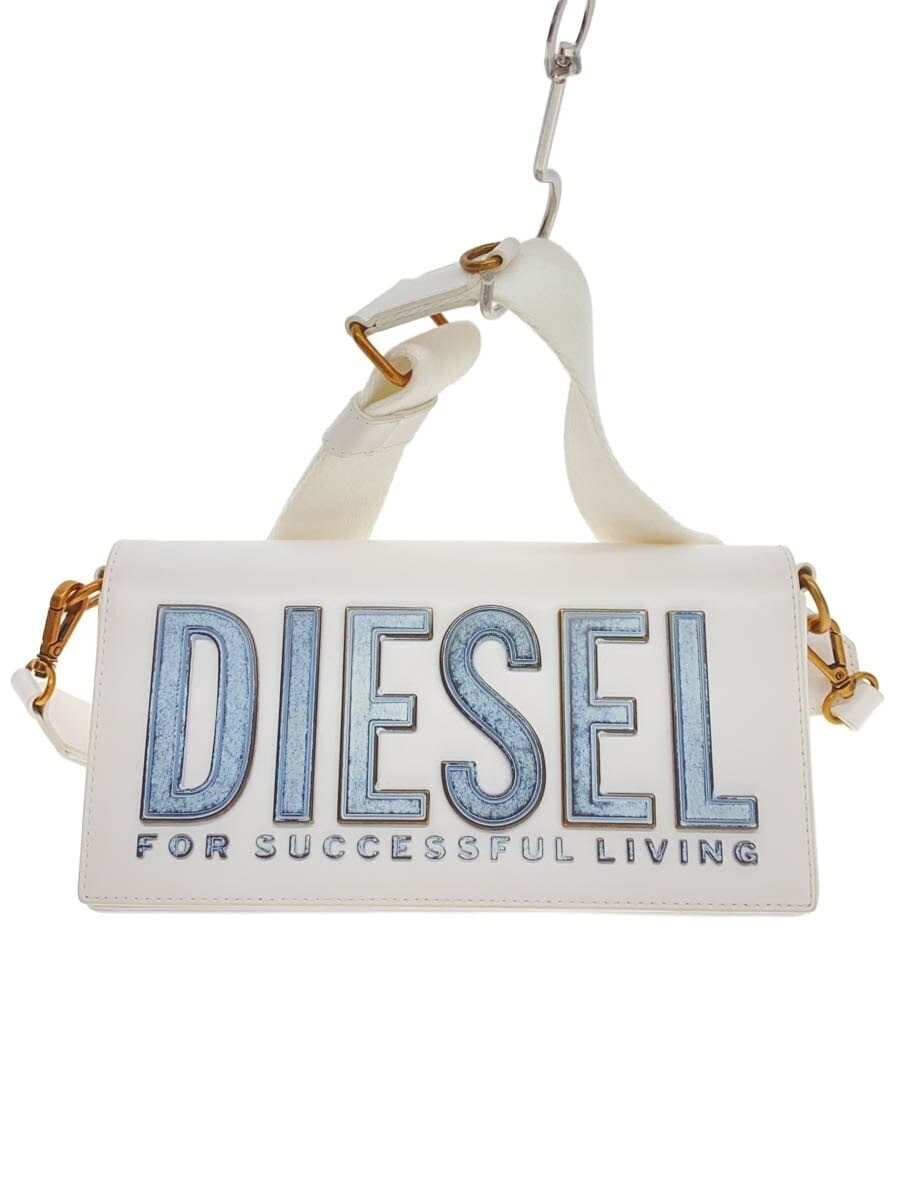 DIESEL Shoulder Bag Leather WHT BISCOTTO SHOULDER