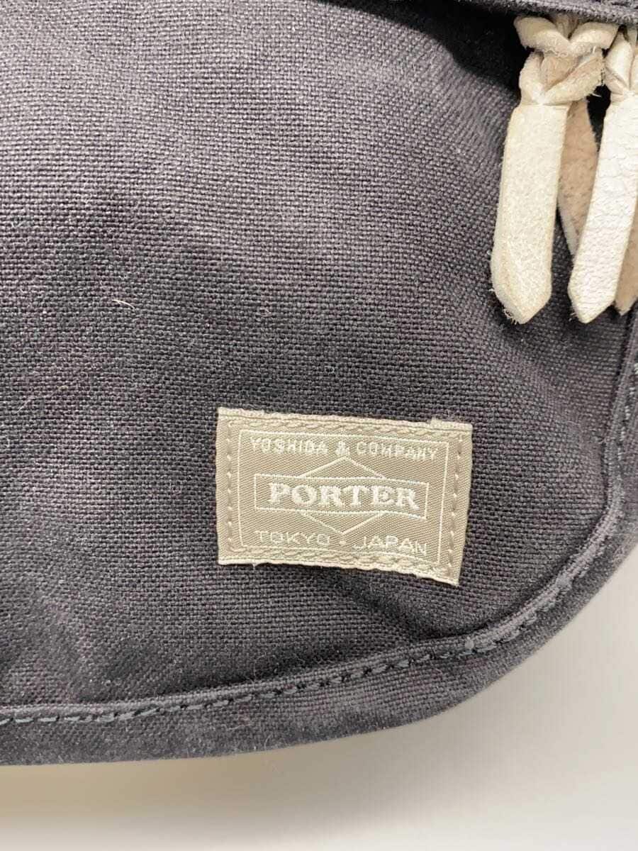 PORTER Shoulder Bag Canvas BLK Solid 3134E 5
