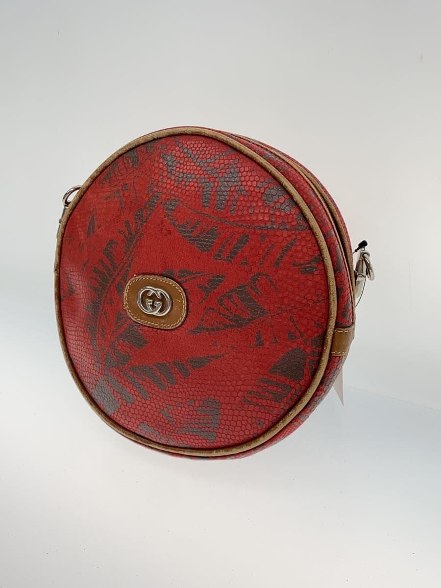 GUCCI Old Gucci Missing shoulder strap Leather deterioration Pouch Leather RED 2