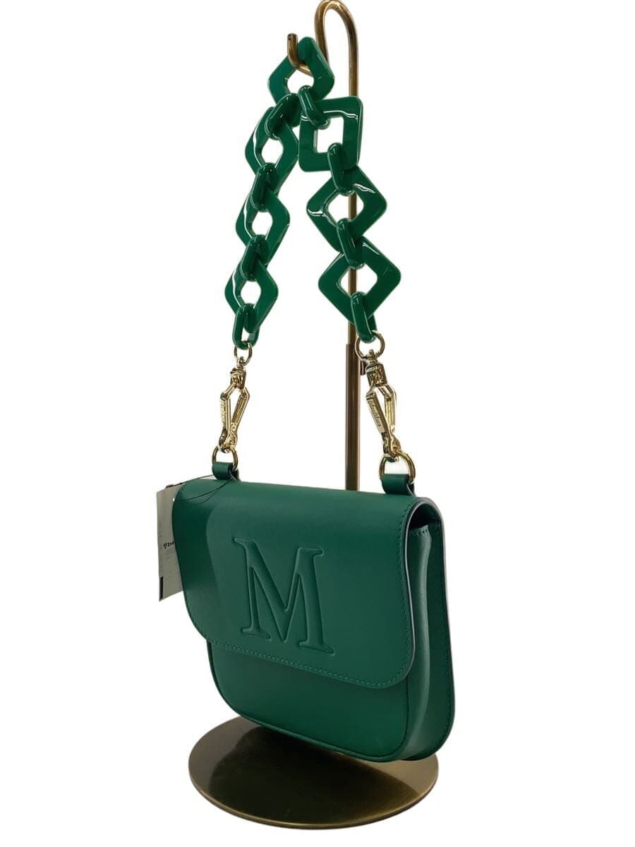 MAX MARA handbag leather GRN with shoulder strap 2