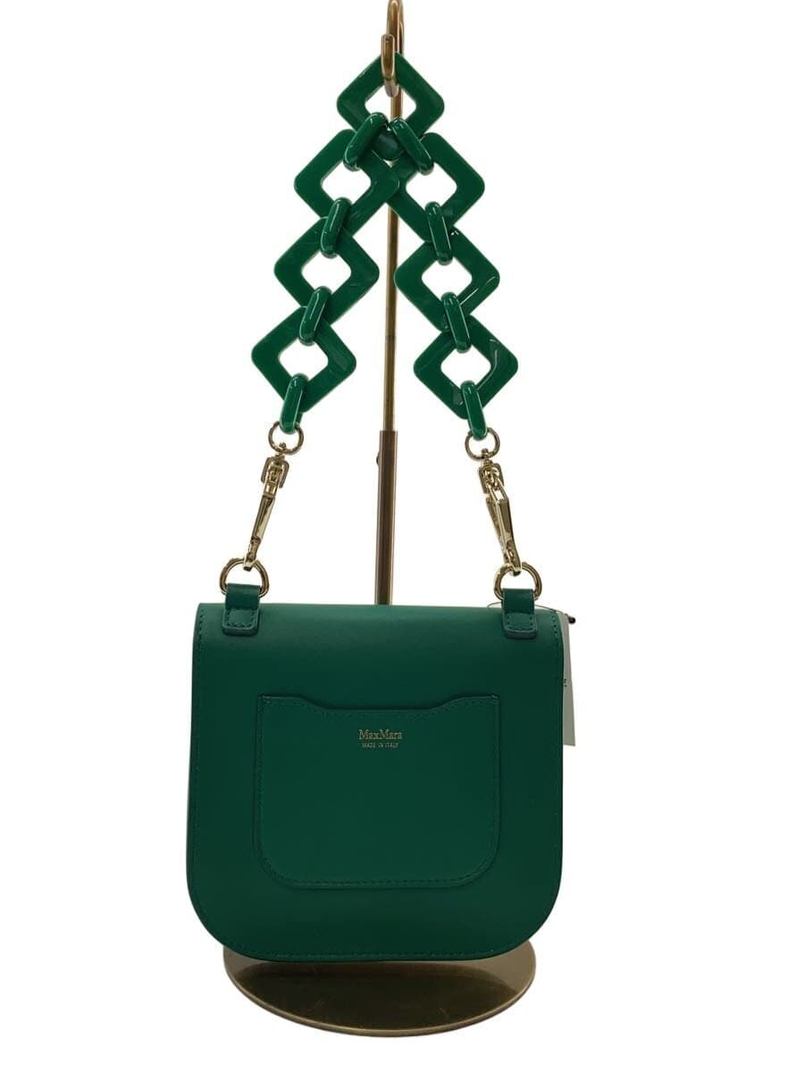 MAX MARA handbag leather GRN with shoulder strap 3