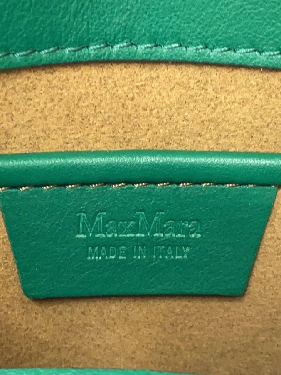 MAX MARA handbag leather GRN with shoulder strap 5