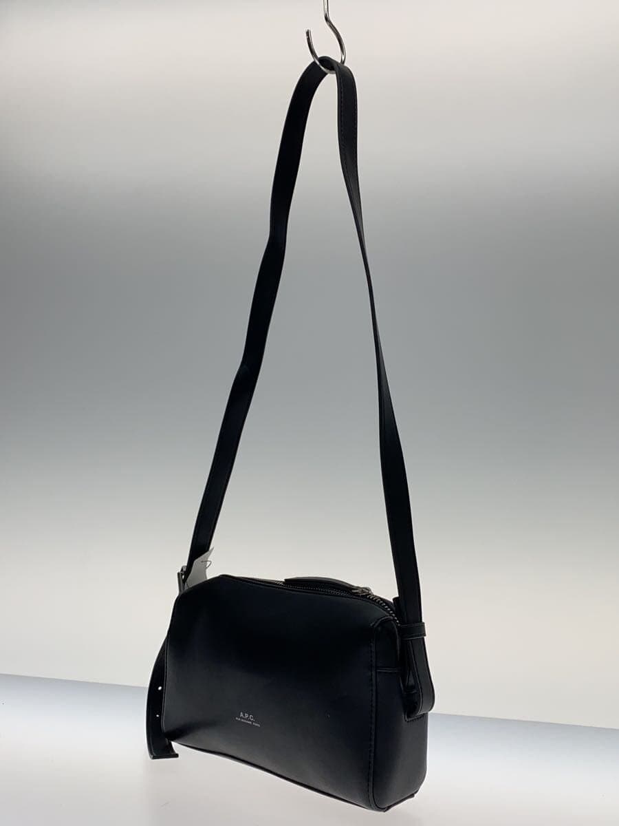 A.P.C. shoulder bag fake leather BLK plain 2