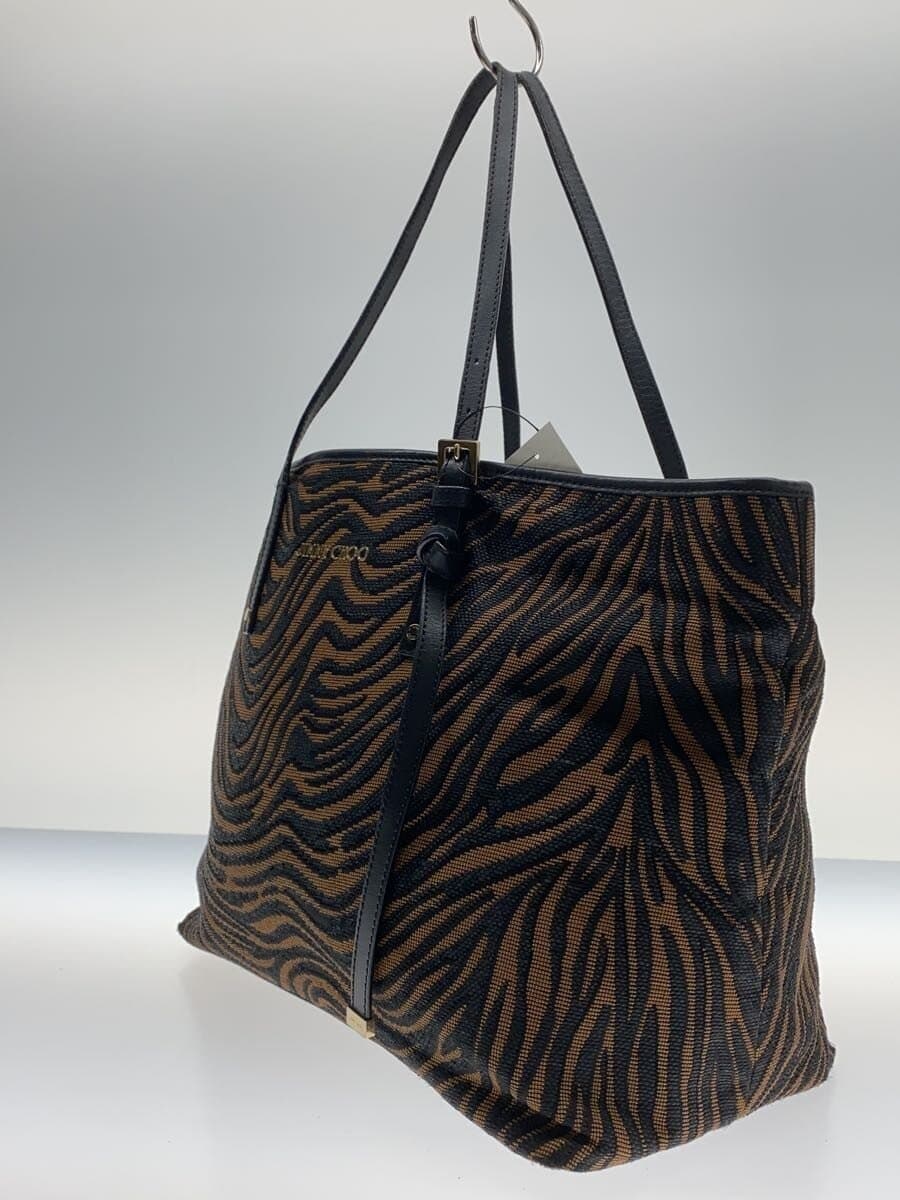 JIMMY CHOO Zebra Pattern Tote Bag BRW 2