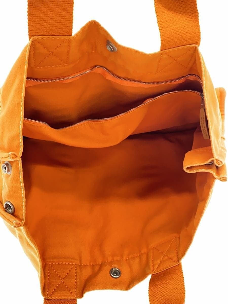 HERMES Tote Bag Canvas ORN Solid Color 6