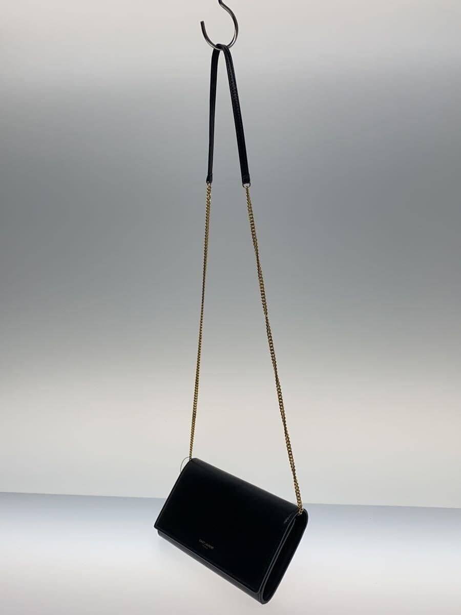 SAINT LAURENT shoulder bag leather black plain 635203 2
