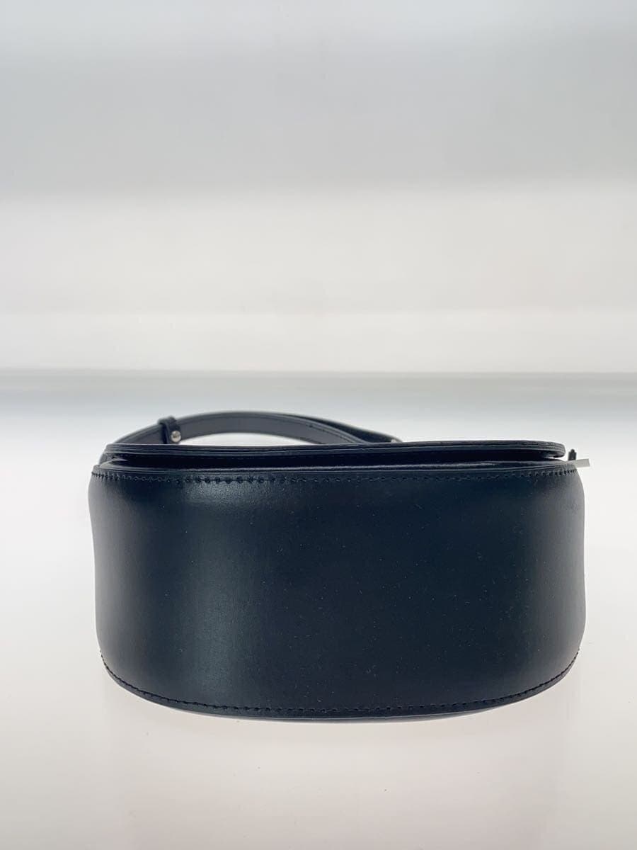 YAHKI Chain Shoulder Bag Leather Black Solid 4