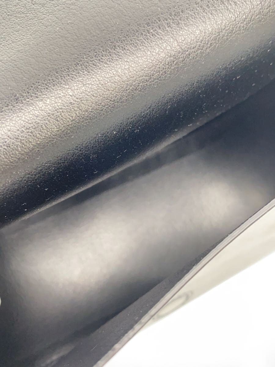 YAHKI Chain Shoulder Bag Leather Black Solid 6