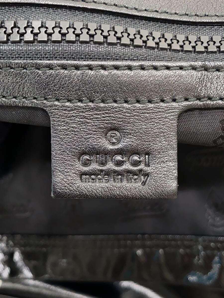 GUCCI tote bag enamel BLK plain 194465 5