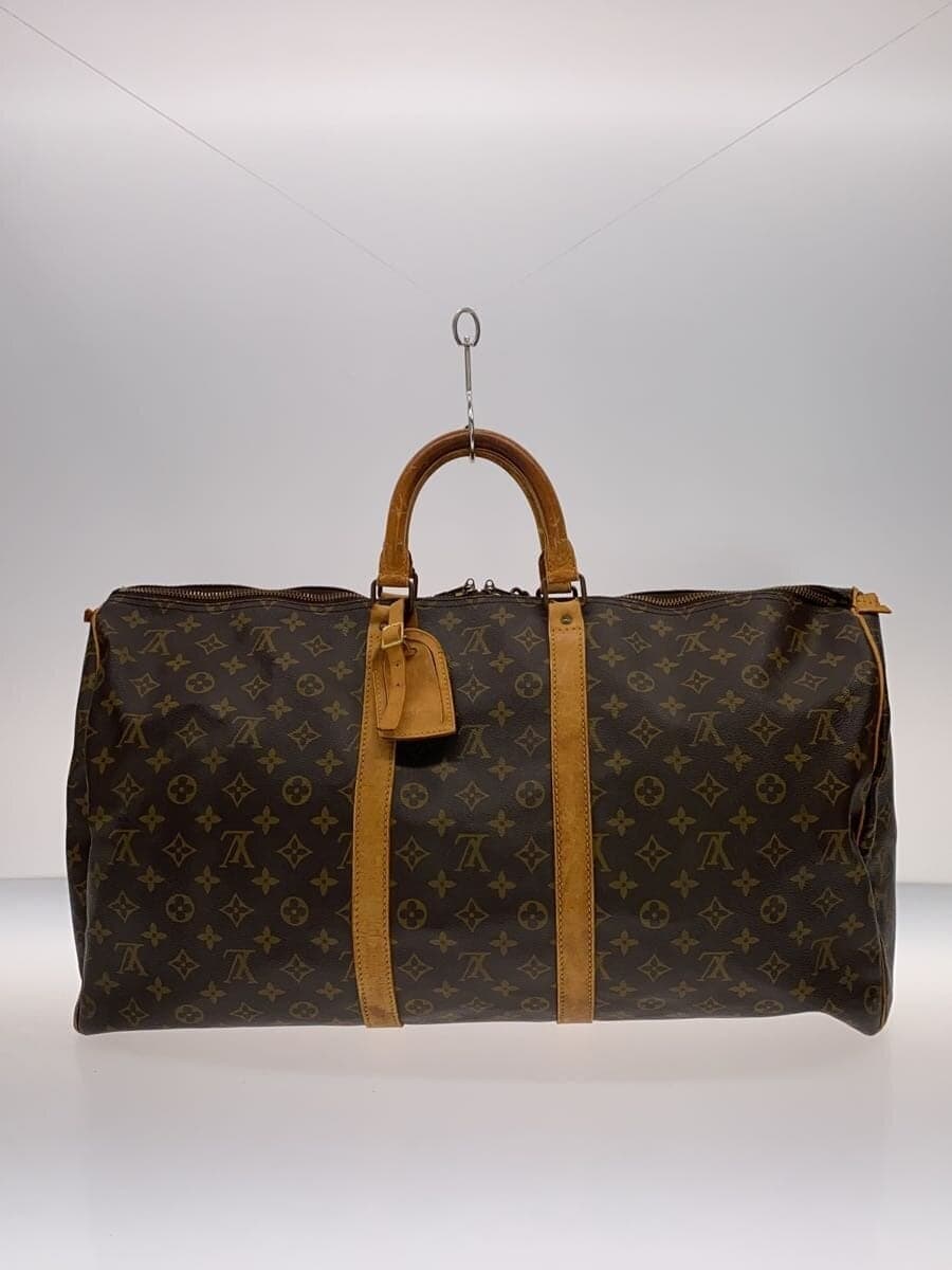 LOUIS VUITTON Boston Bag Leather BRW 3