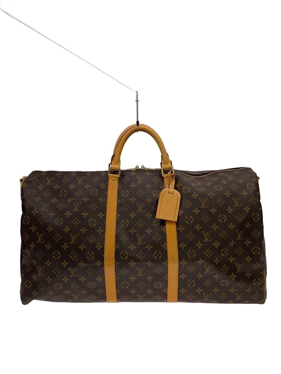 LOUIS VUITTON Keepall Bandouliere 60_Monogram Canvas PVC BRW Monogram