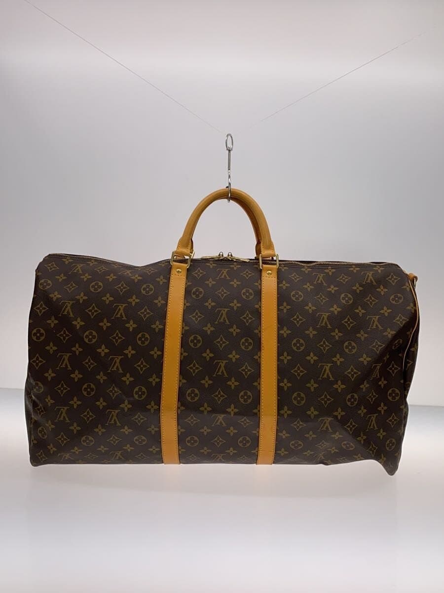 LOUIS VUITTON Keepall Bandouliere 60_Monogram Canvas PVC BRW Monogram 3