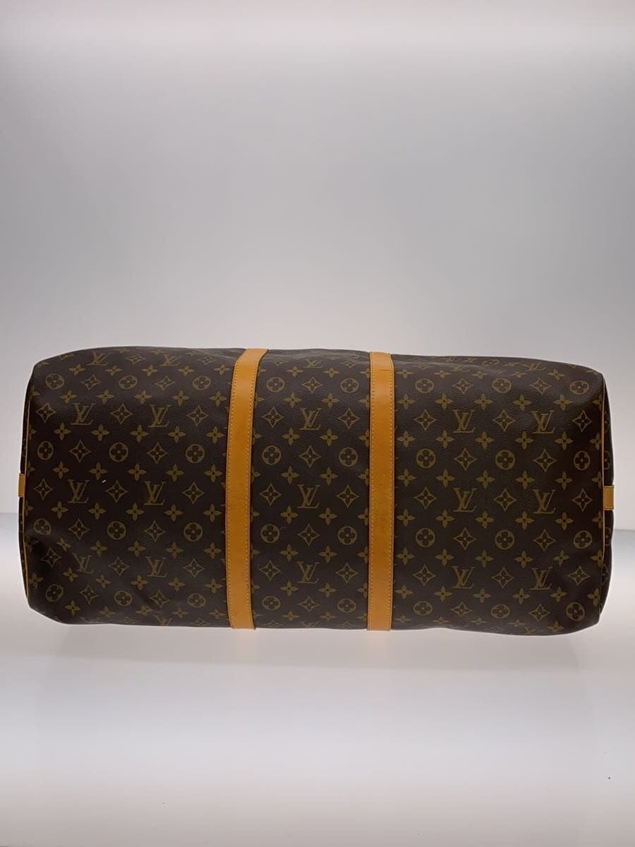 LOUIS VUITTON Keepall Bandouliere 60_Monogram Canvas PVC BRW Monogram 4