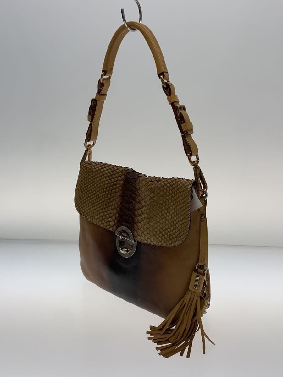 PRADA Shoulder Bag Nylon BEG Animal Print 2