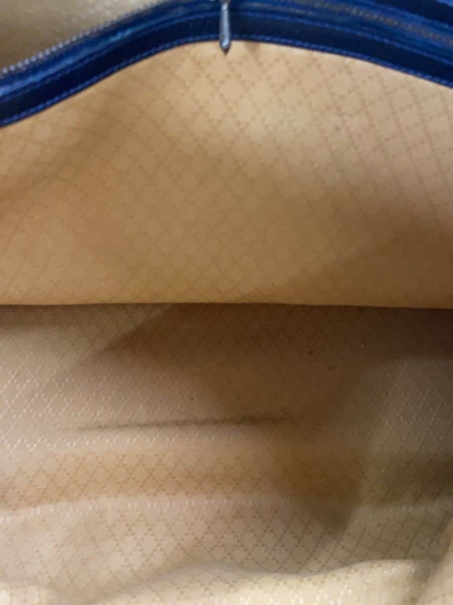 GUCCI Boston Bag Suede Navy 6