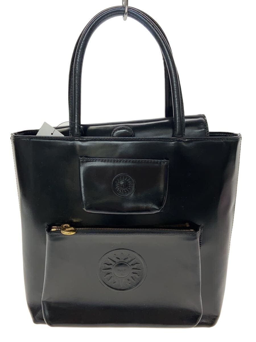 GIANNI VERSACE Tote Bag Leather Black