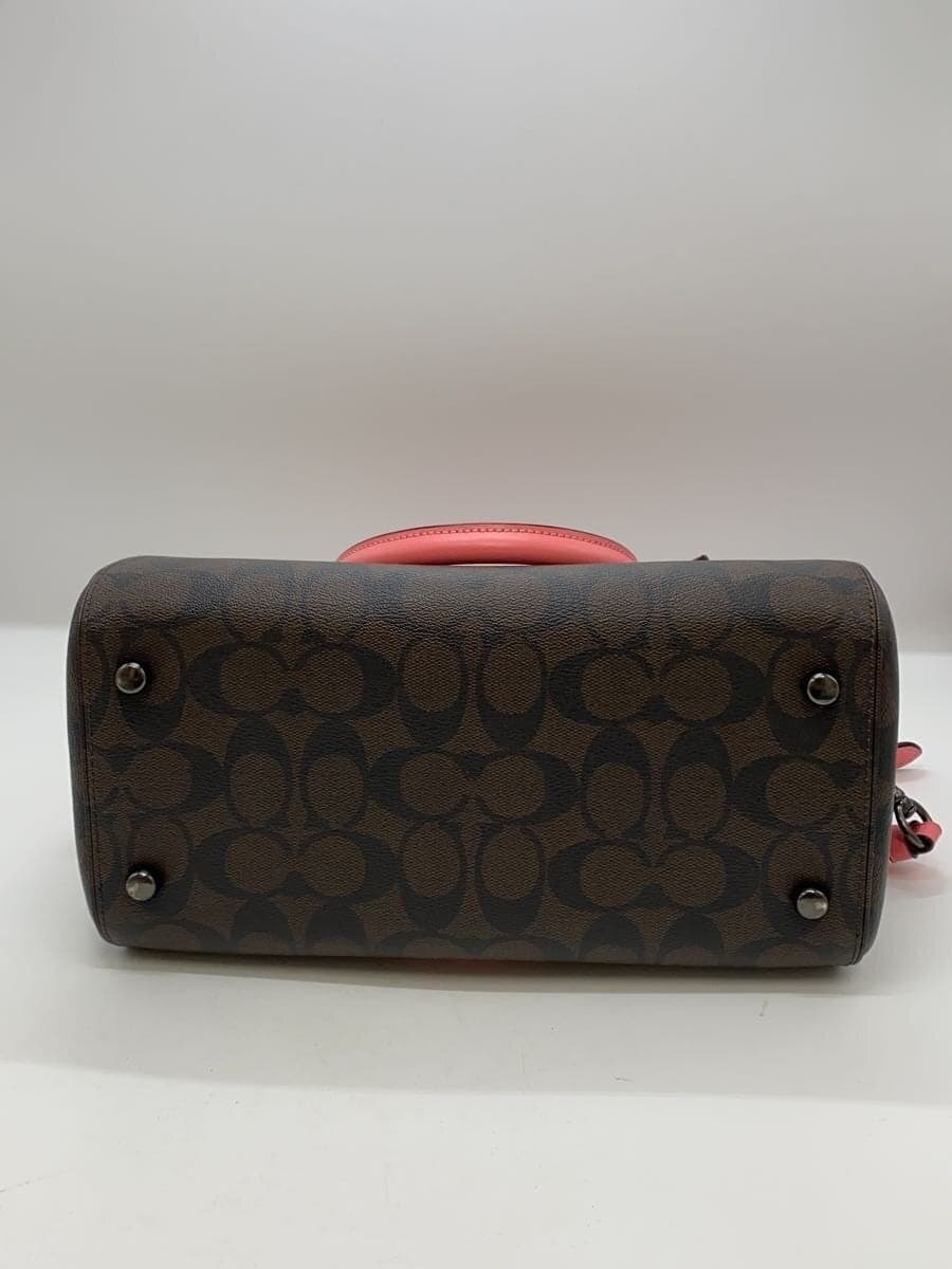 COACH Shoulder Bag Leather BRW All-over Pattern C2081-83607 4