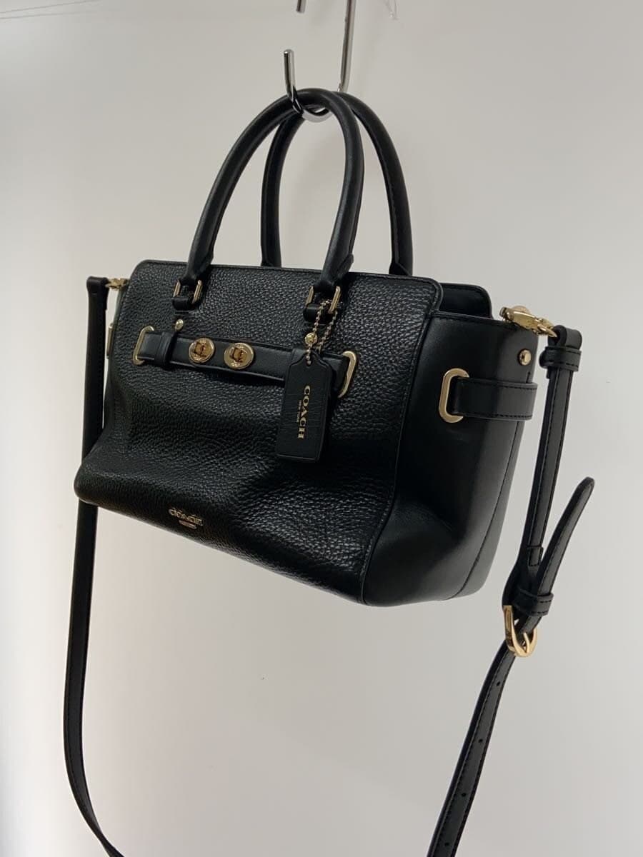 COACH Handbag Leather BLK Animal F55665 2