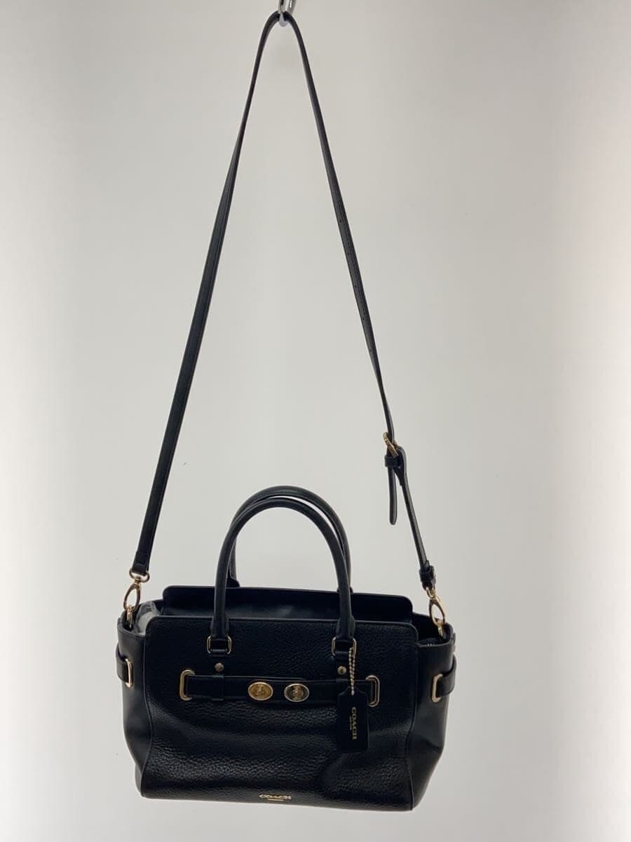 COACH Handbag Leather BLK Animal F55665 8
