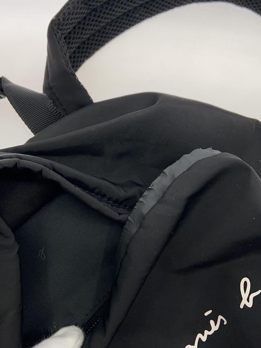 agnes b. Backpack Nylon BLK KS23-01 8
