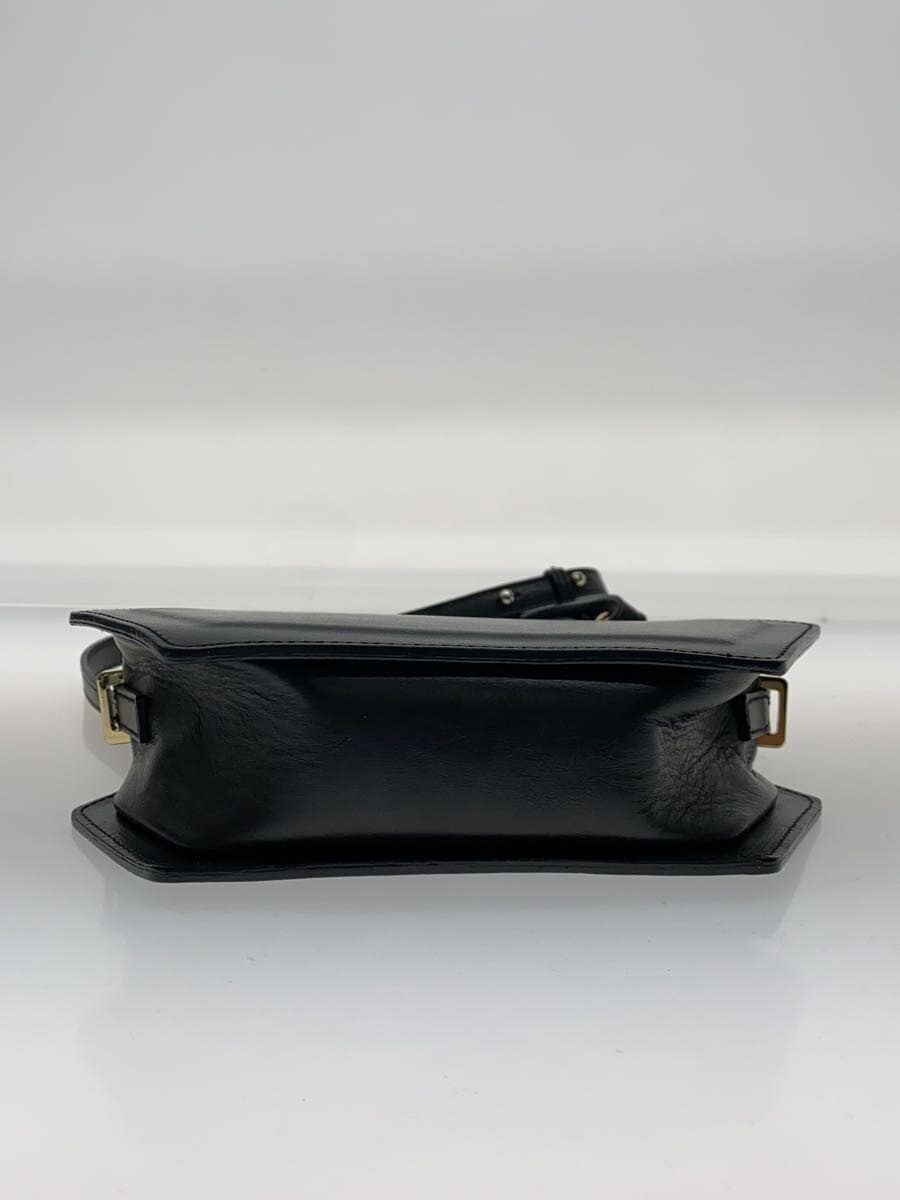 CHRISTIAN VILLA Shoulder Bag Leather Black 4