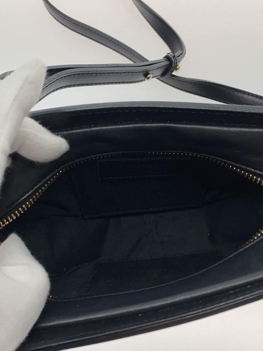 CHRISTIAN VILLA Shoulder Bag Leather Black 6