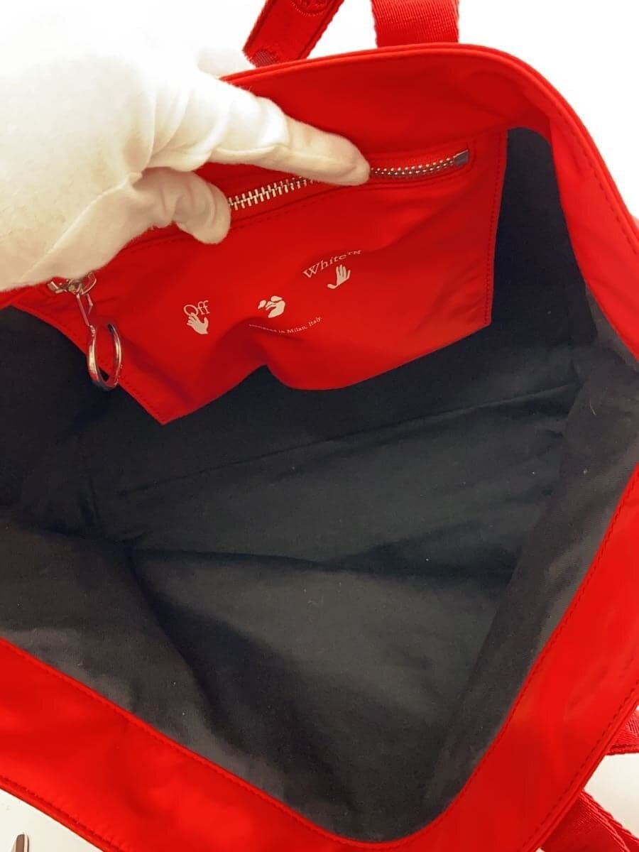 OFF-WHITESmall Nylon Commercial Tote Bag Polyester RED OWNA143R21FAB001 6