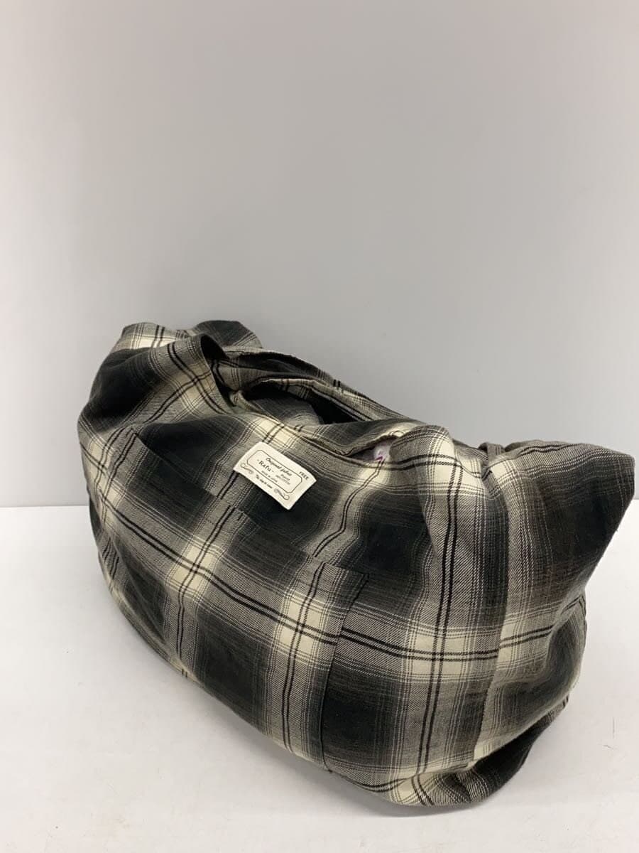 Rafu Shoulder Bag Cotton BLK Check Rafu007-23-01 2