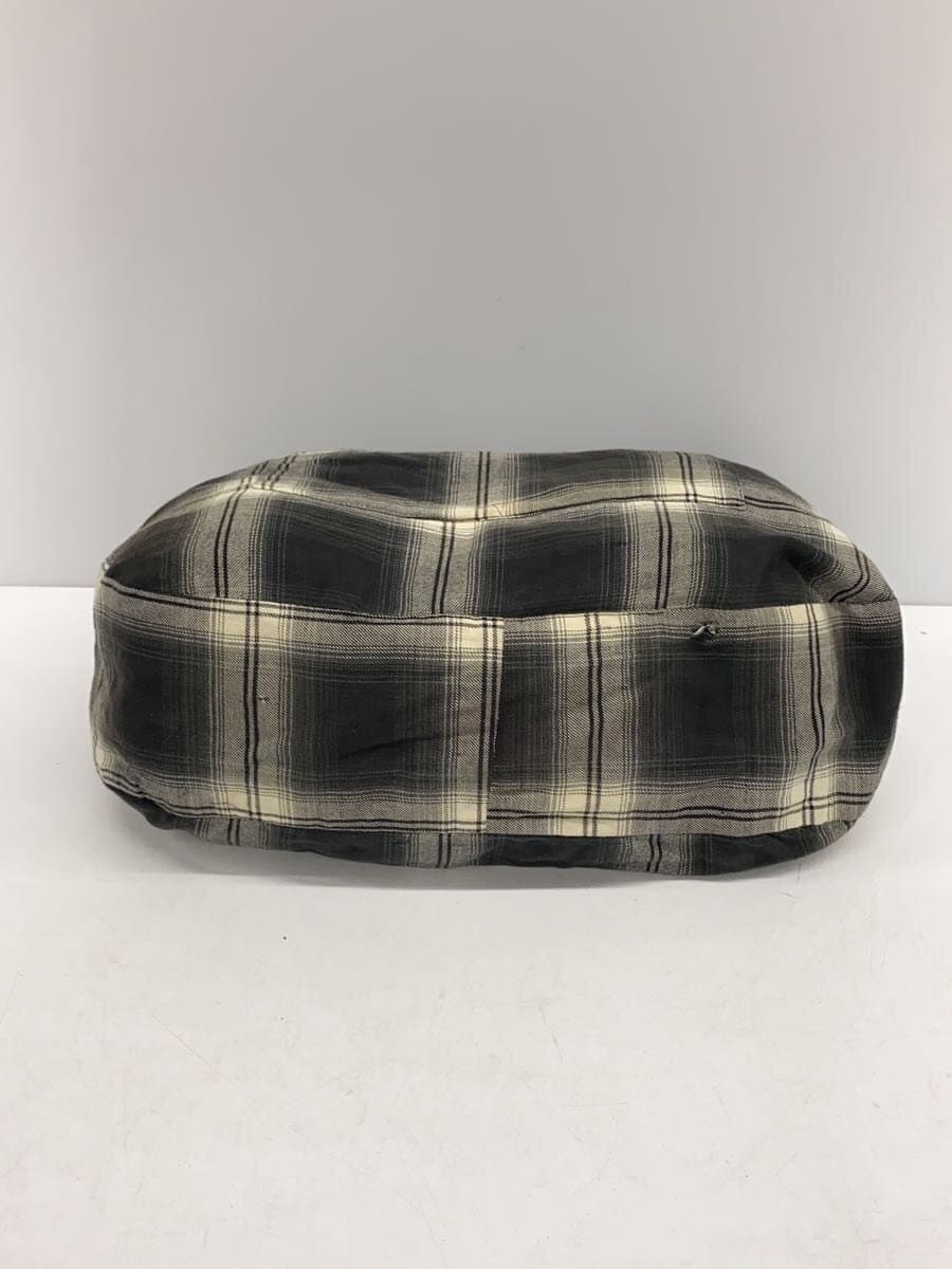 Rafu Shoulder Bag Cotton BLK Check Rafu007-23-01 4