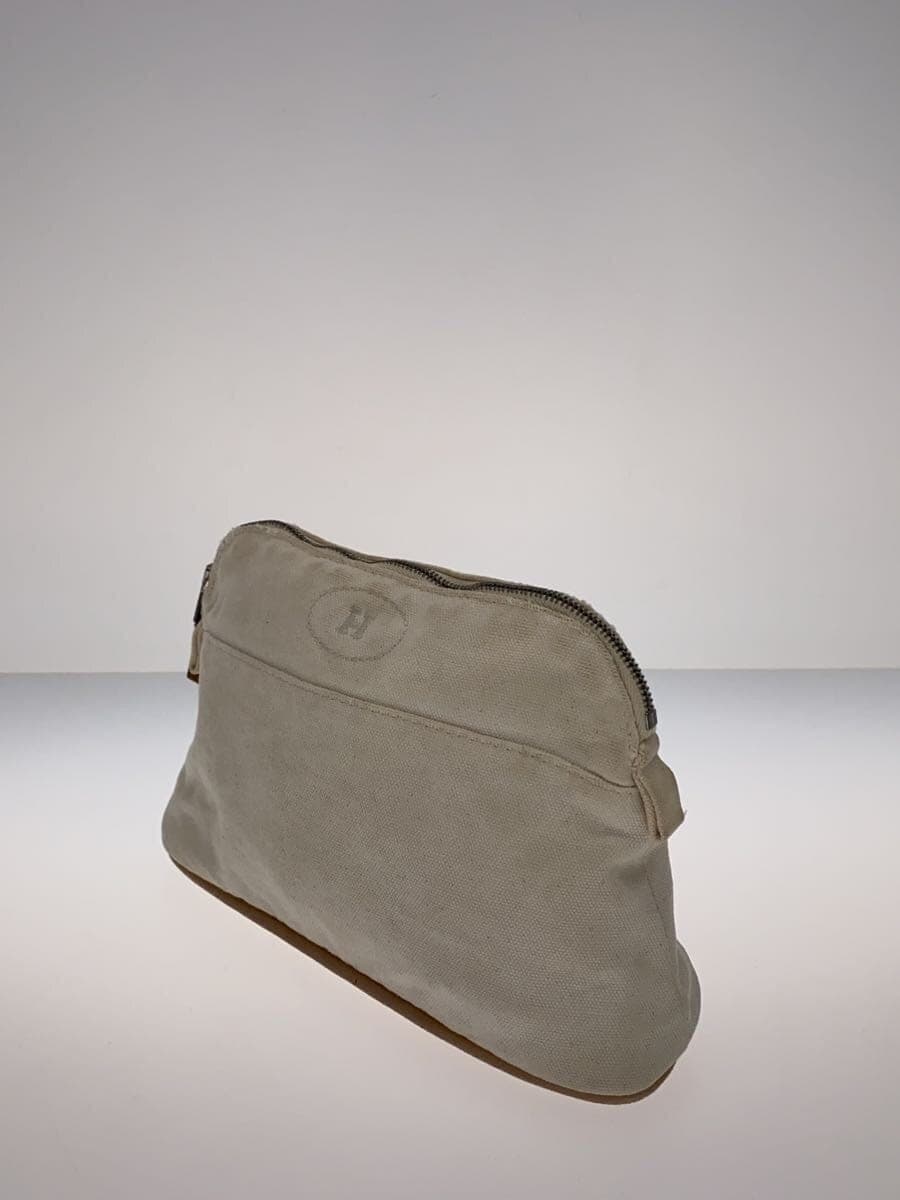 HERMES Bolide MM Pouch Canvas CRM 2