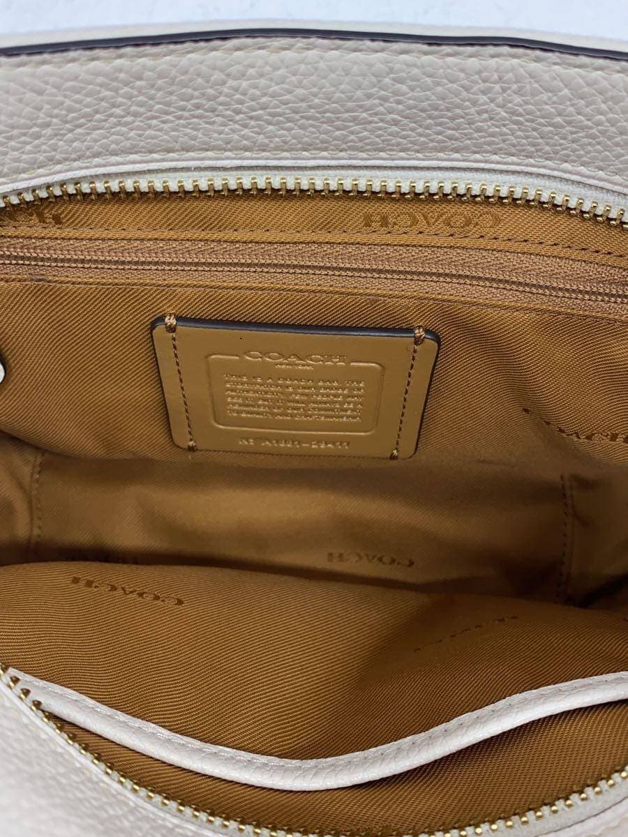 COACH Camera Bag Leather WHT 6