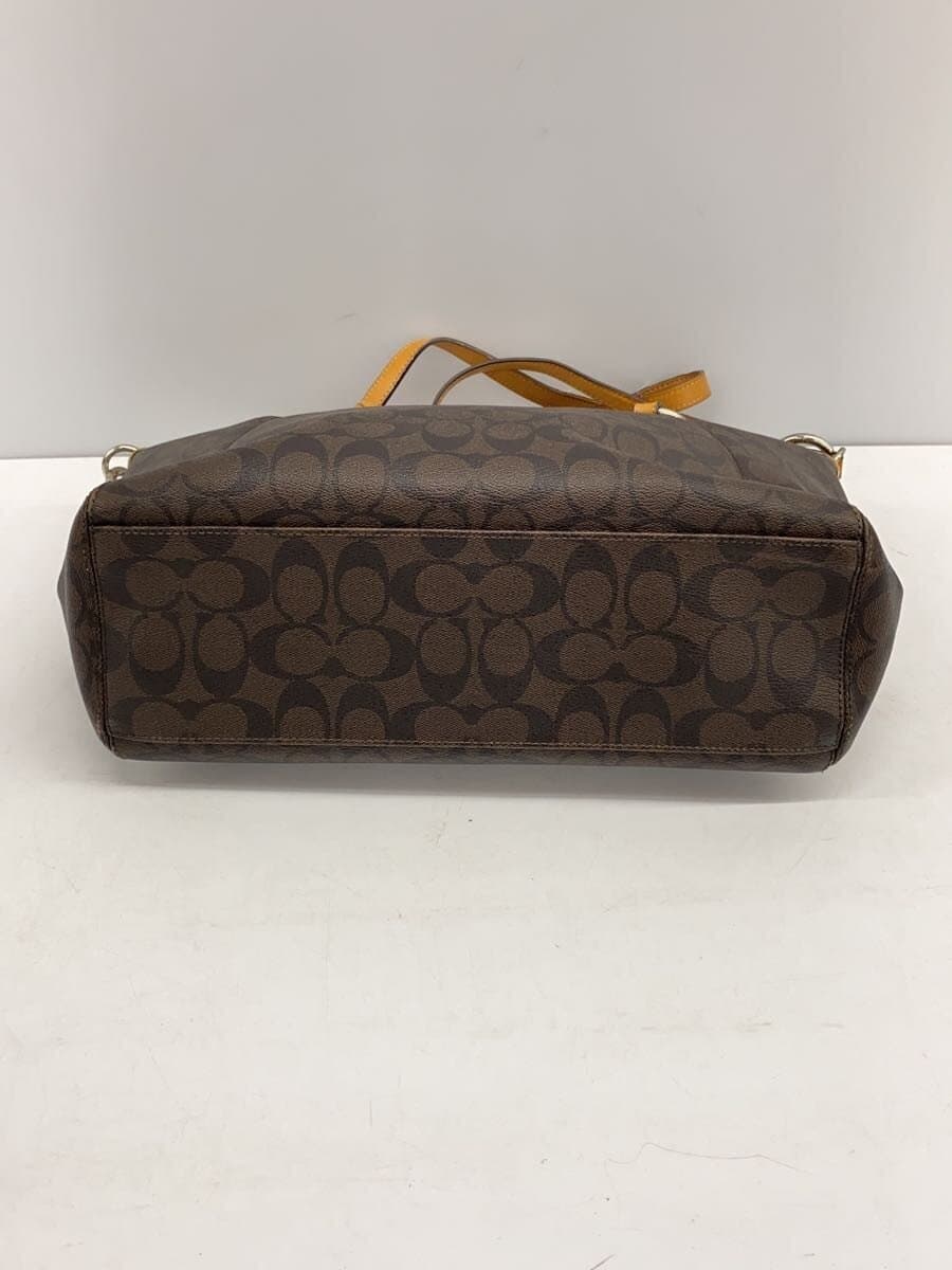 COACH Signature Tote Bag PVC BRW All Over Pattern F19817 4