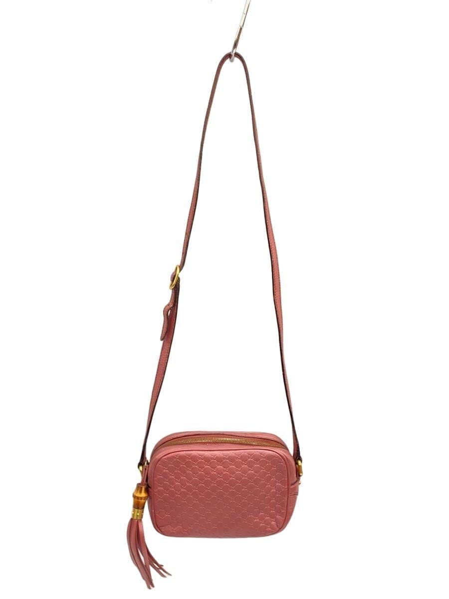 GUCCI Shoulder Bag_Bamboo_Micro GUCCI Shima Leather PNK