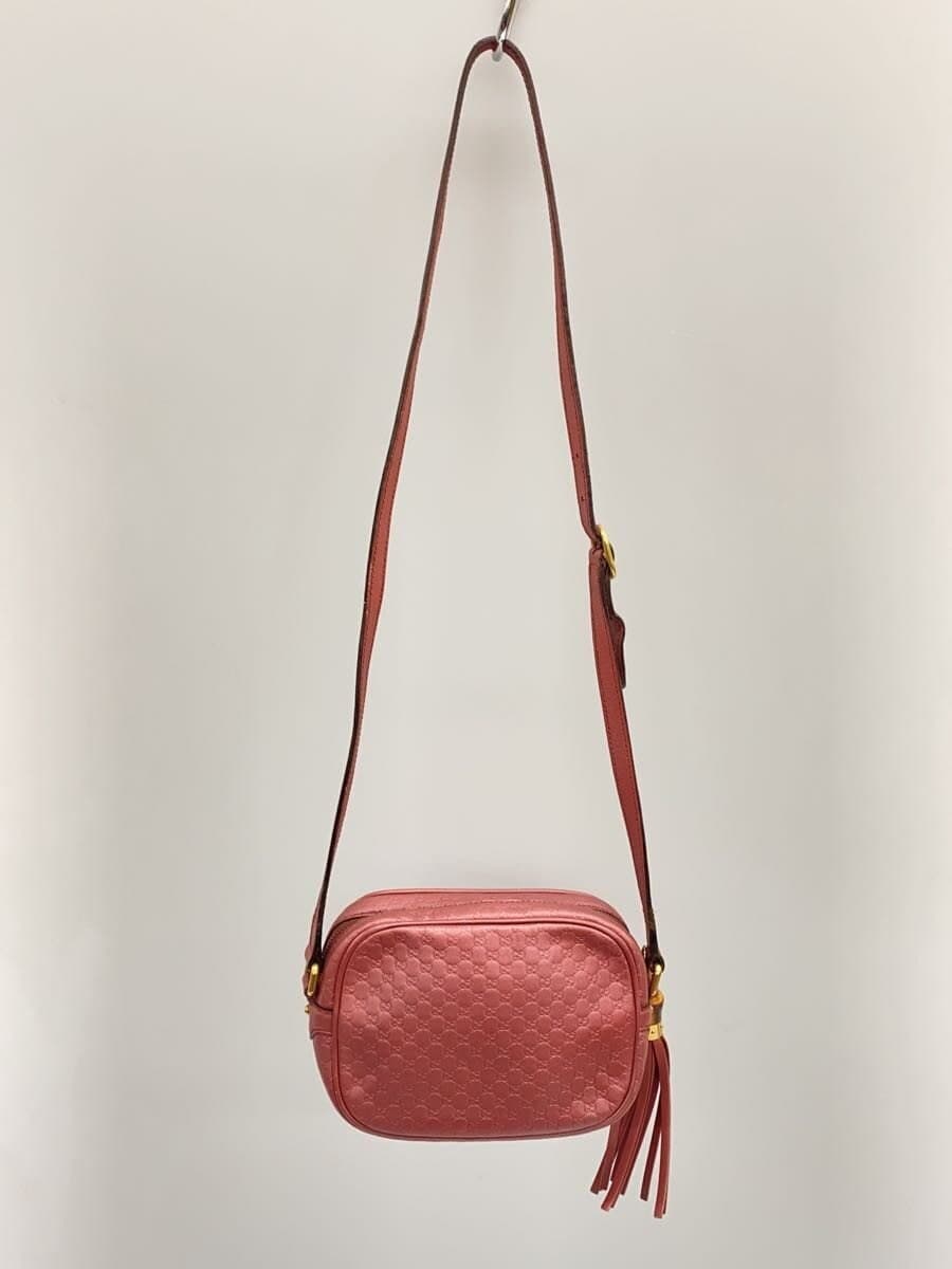 GUCCI Shoulder Bag_Bamboo_Micro GUCCI Shima Leather PNK 3