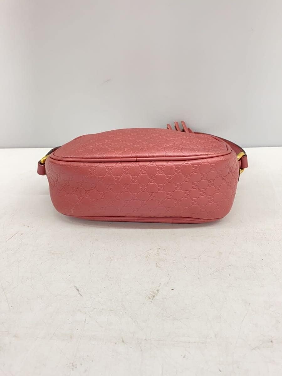GUCCI Shoulder Bag_Bamboo_Micro GUCCI Shima Leather PNK 4
