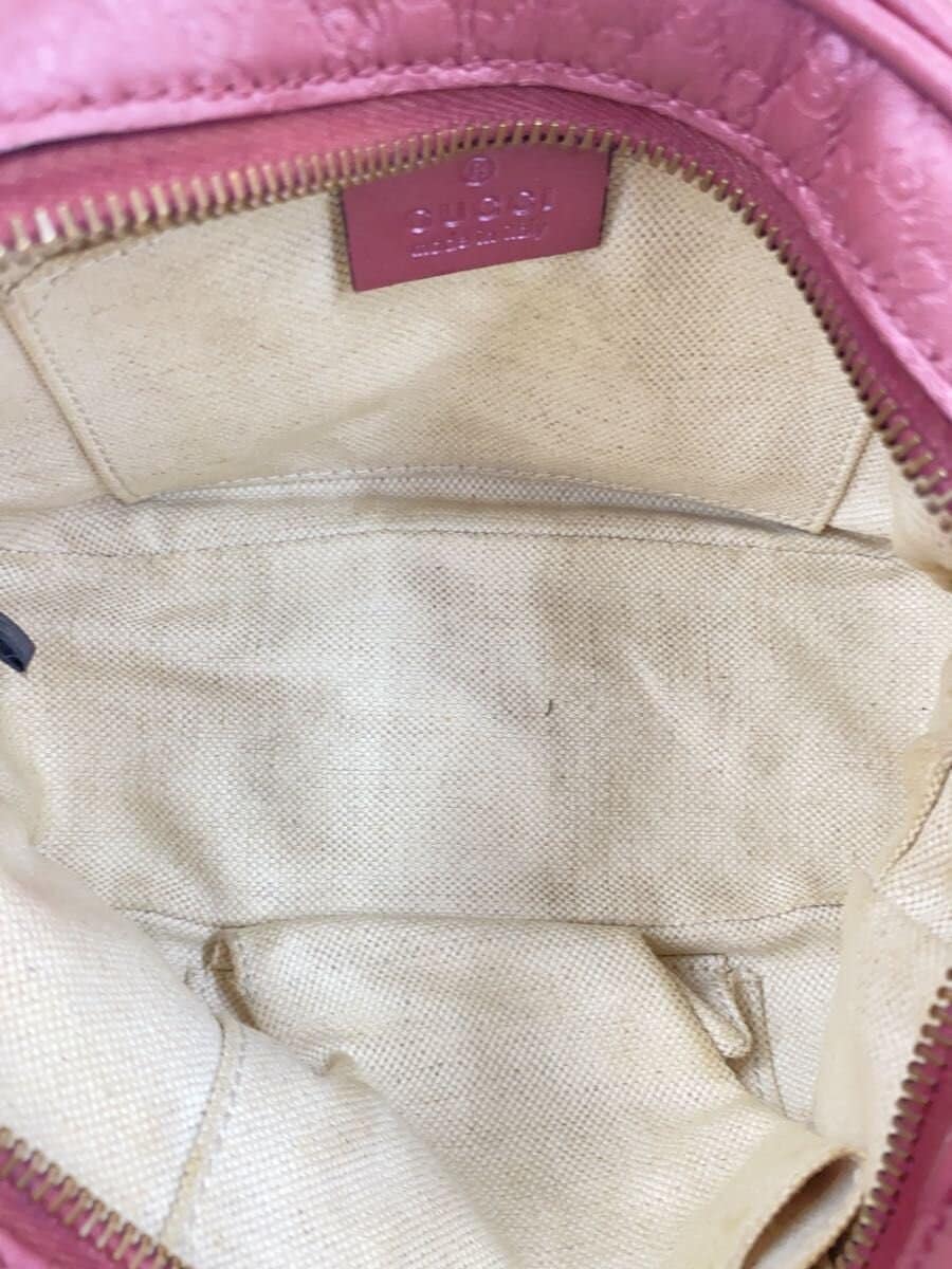 GUCCI Shoulder Bag_Bamboo_Micro GUCCI Shima Leather PNK 6