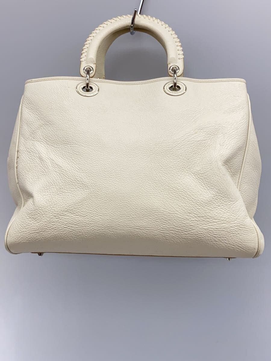 Christian Dior tote bag leather WHT 3
